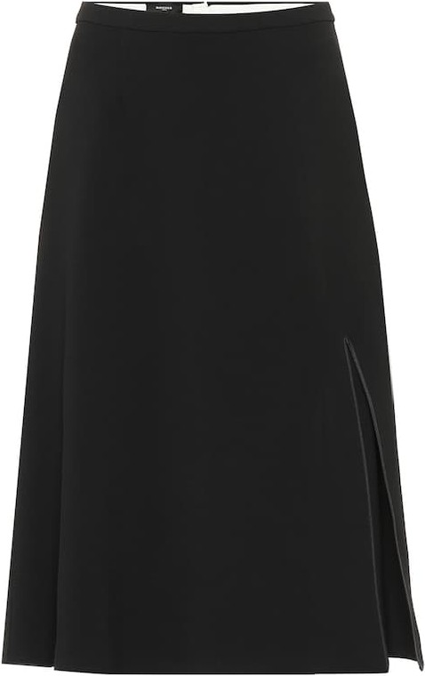 ROCHAS Stretch wool-crêpe midi skirt