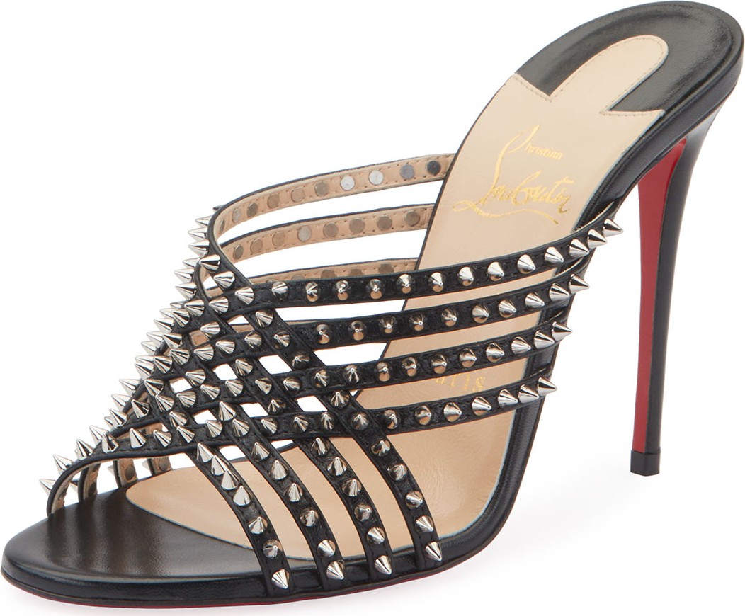 Christian Louboutin Martha Spike Stiletto Red Sole Sandals