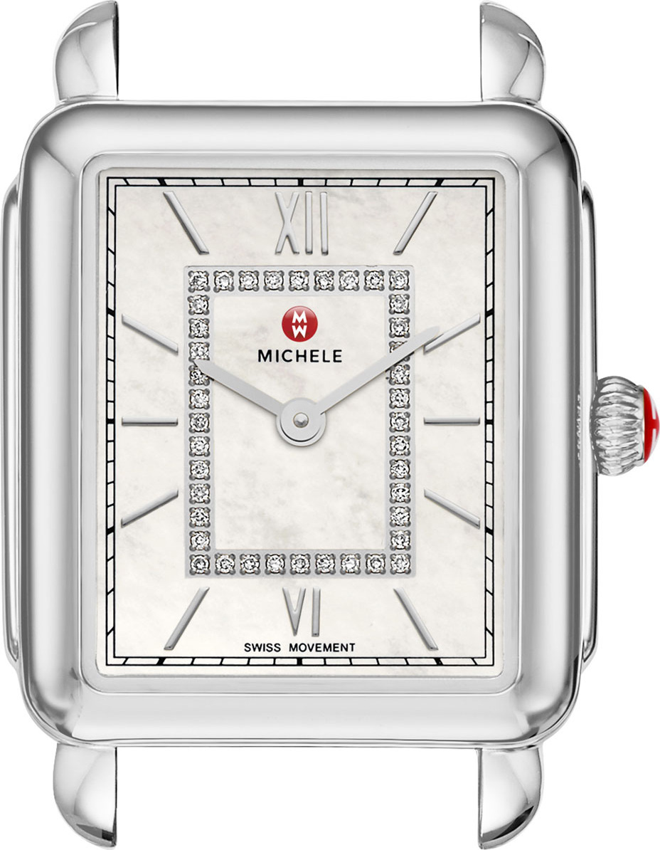 MICHELE Deco II Stainless Steel Mid Diamond Dial Watch Head