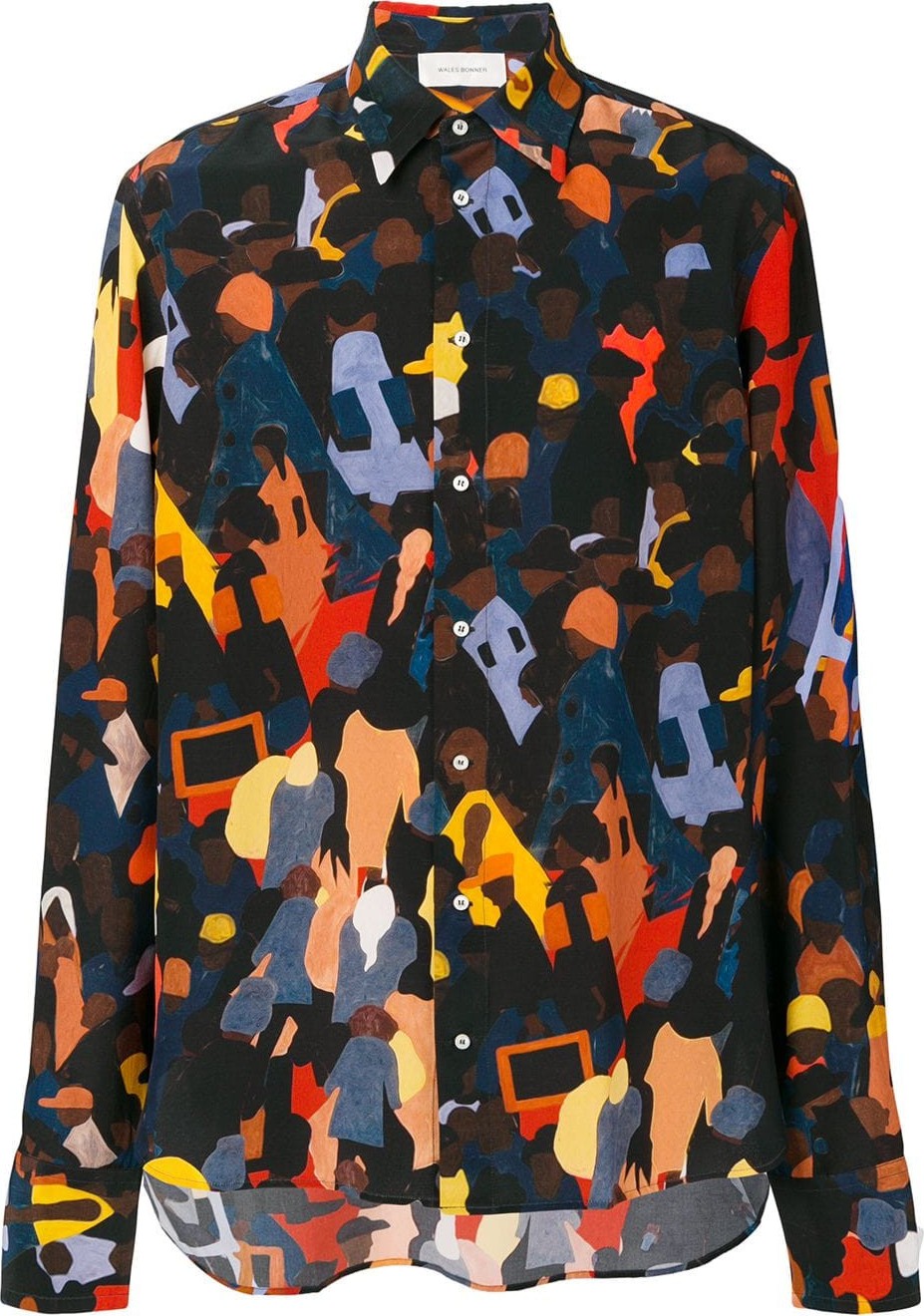 Wales Bonner Crowd print shirt