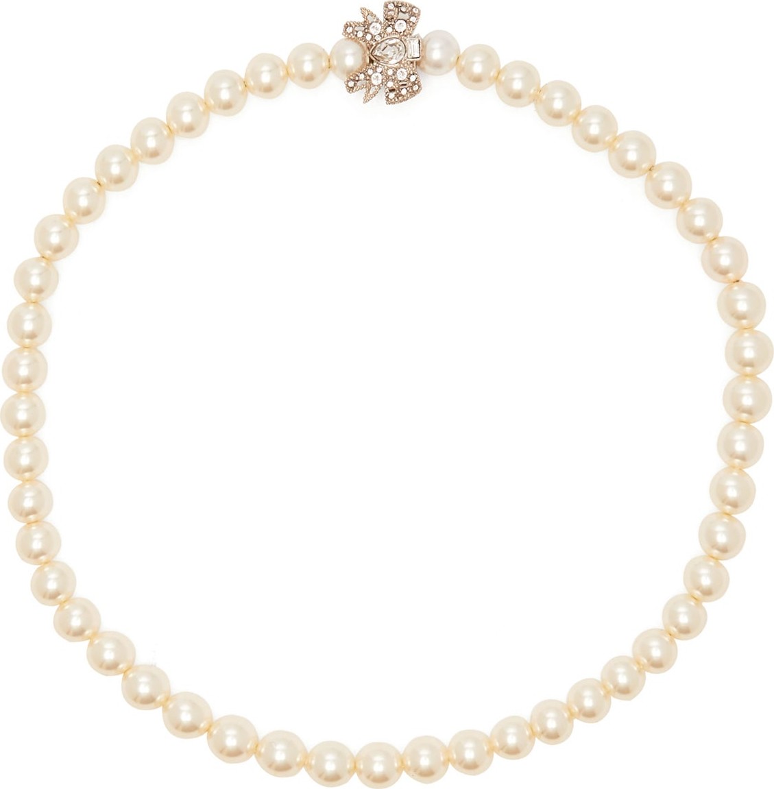 Miu Miu Crystal-embellished faux-pearl necklace