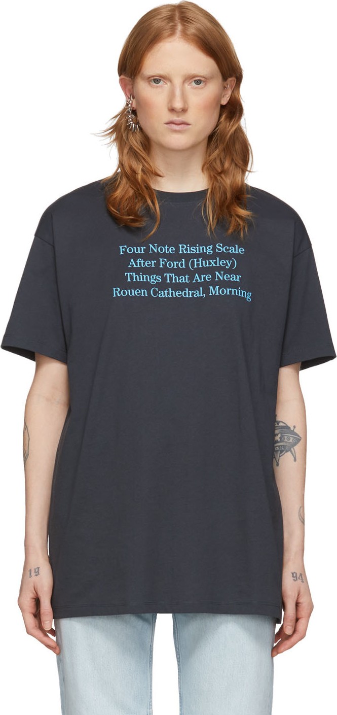 Raf Simons Black 'Four Note' T-Shirt