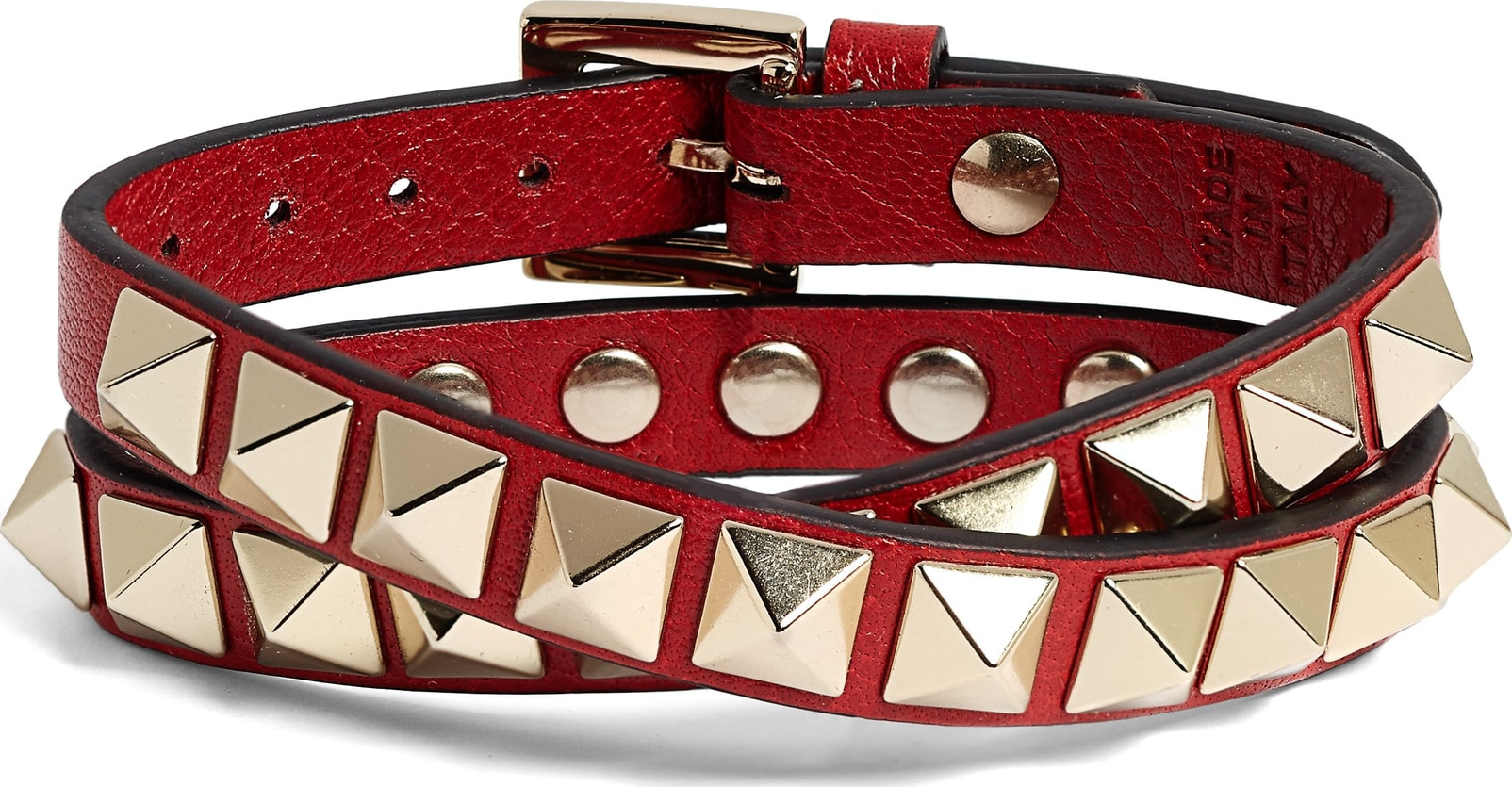 Valentino GARAVANI No Limit Rockstud Leather Wrap Bracelet