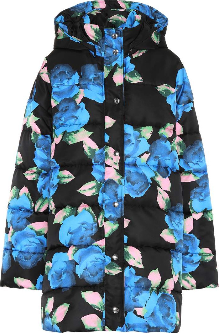MSGM Floral-printed puffer coat