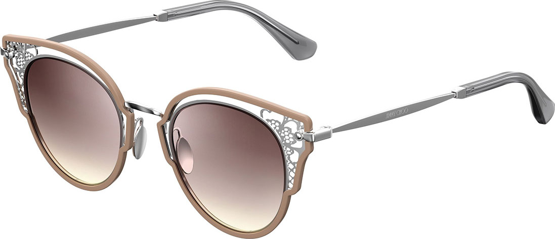 Jimmy Choo Dhelias Filigree Stainless Steel Round Sunglasses