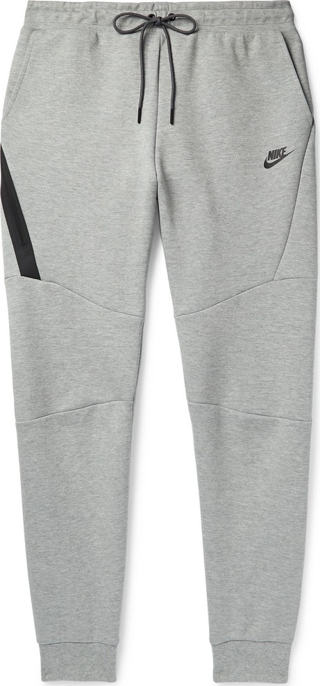 Nike Sportswear Slim-Fit Tapered Mélange Cotton-Blend Tech Fleece Sweatpants