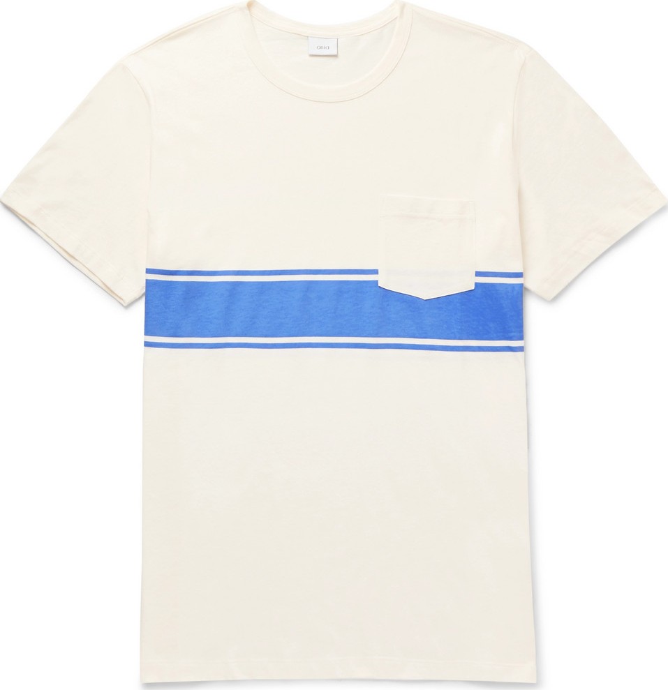 Onia Johnny Striped Cotton and Modal-Blend Jersey T-Shirt
