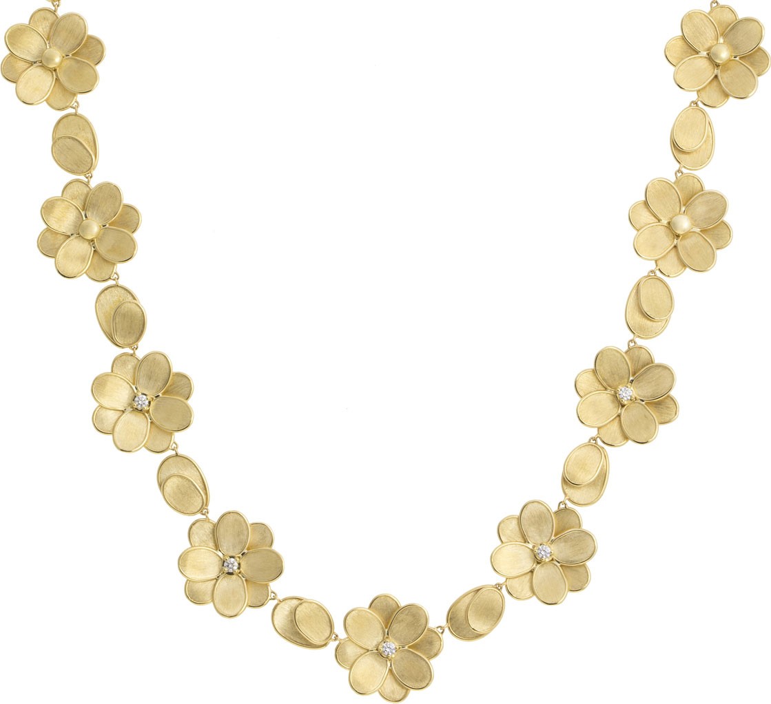 Marco Bicego 18k Petali Collar Necklace w/ Diamonds