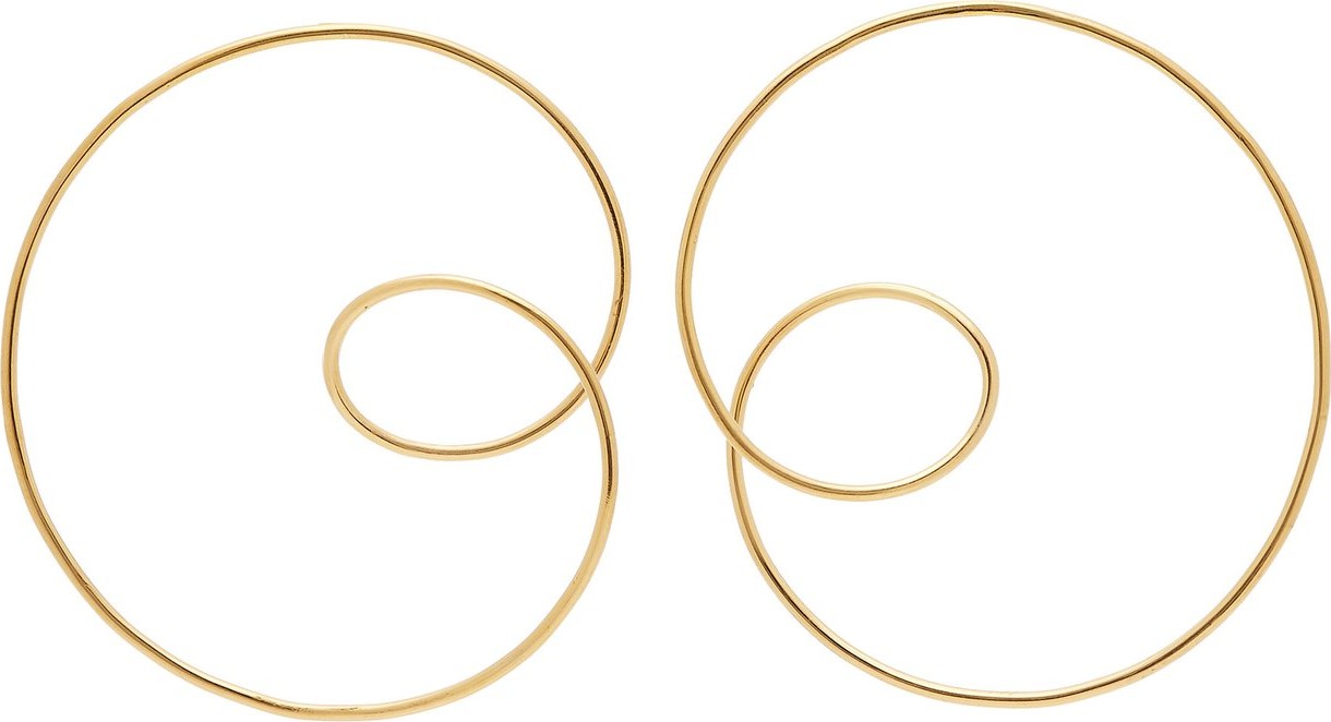 Misho Spiral gold-plated hoop earrings