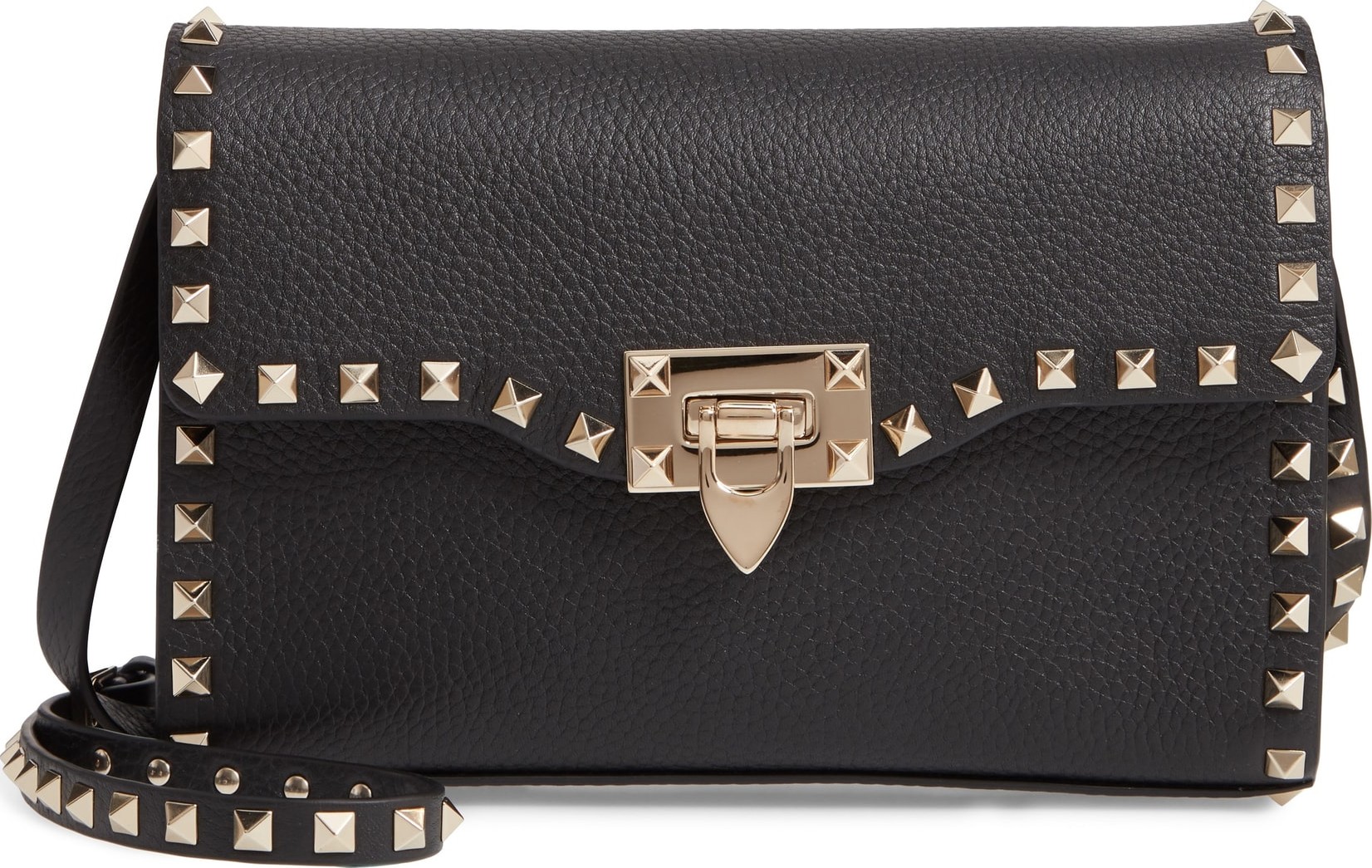 Valentino VALENTINO GARAVAN Medium Rockstud Leather Shoulder Bag