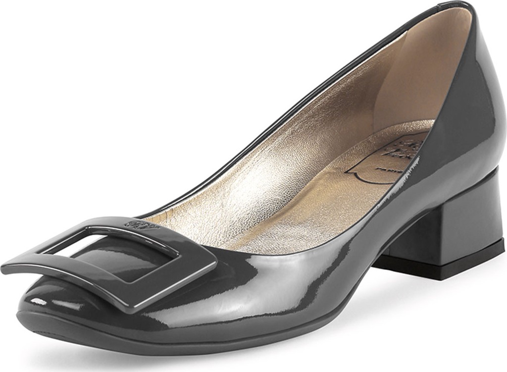 Roger Vivier Belle de Nuit Rubber-Sole Pumps, Black