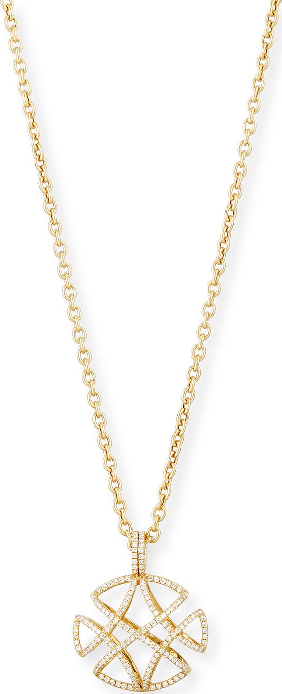 Goshwara Freedom Pave Diamond Pendant Necklace, 30"L