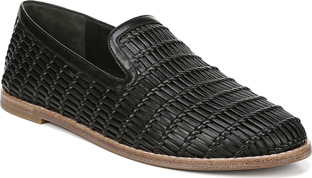 Vince Jonah Flat Woven Leather Loafers