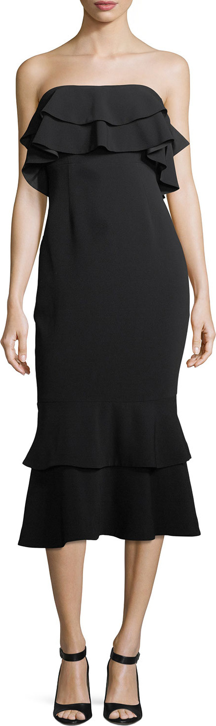 Cinq A Sept Ezana Strapless Trumpet Cocktail Dress Cinq A Sept Ezana Strapless Trumpet Cocktail Dress