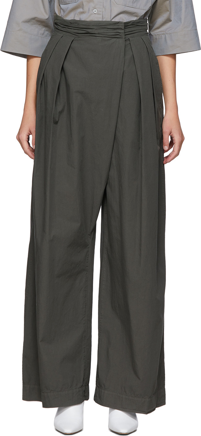 Lemaire Grey Asymmetrical Trousers