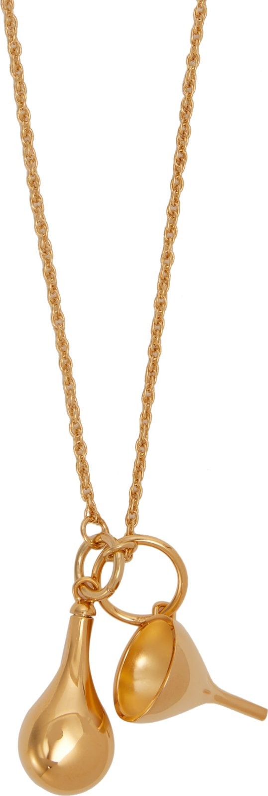 Lemaire Double-pendant gold-tone necklace