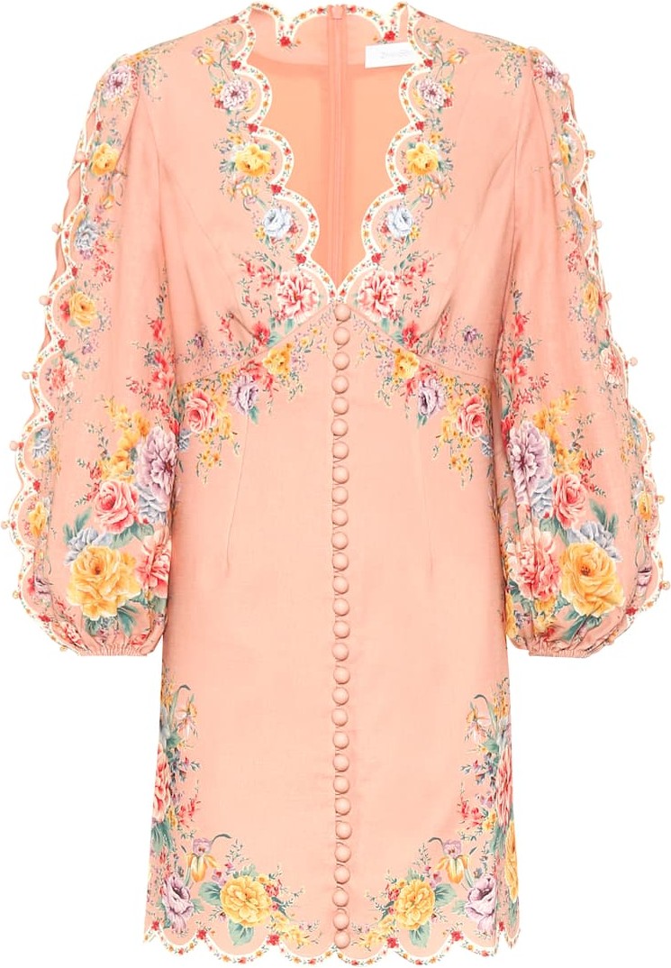 Zimmermann Zinnia linen and cotton minidress