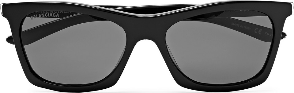 Balenciaga D-Frame Acetate and Silver-Tone Sunglasses