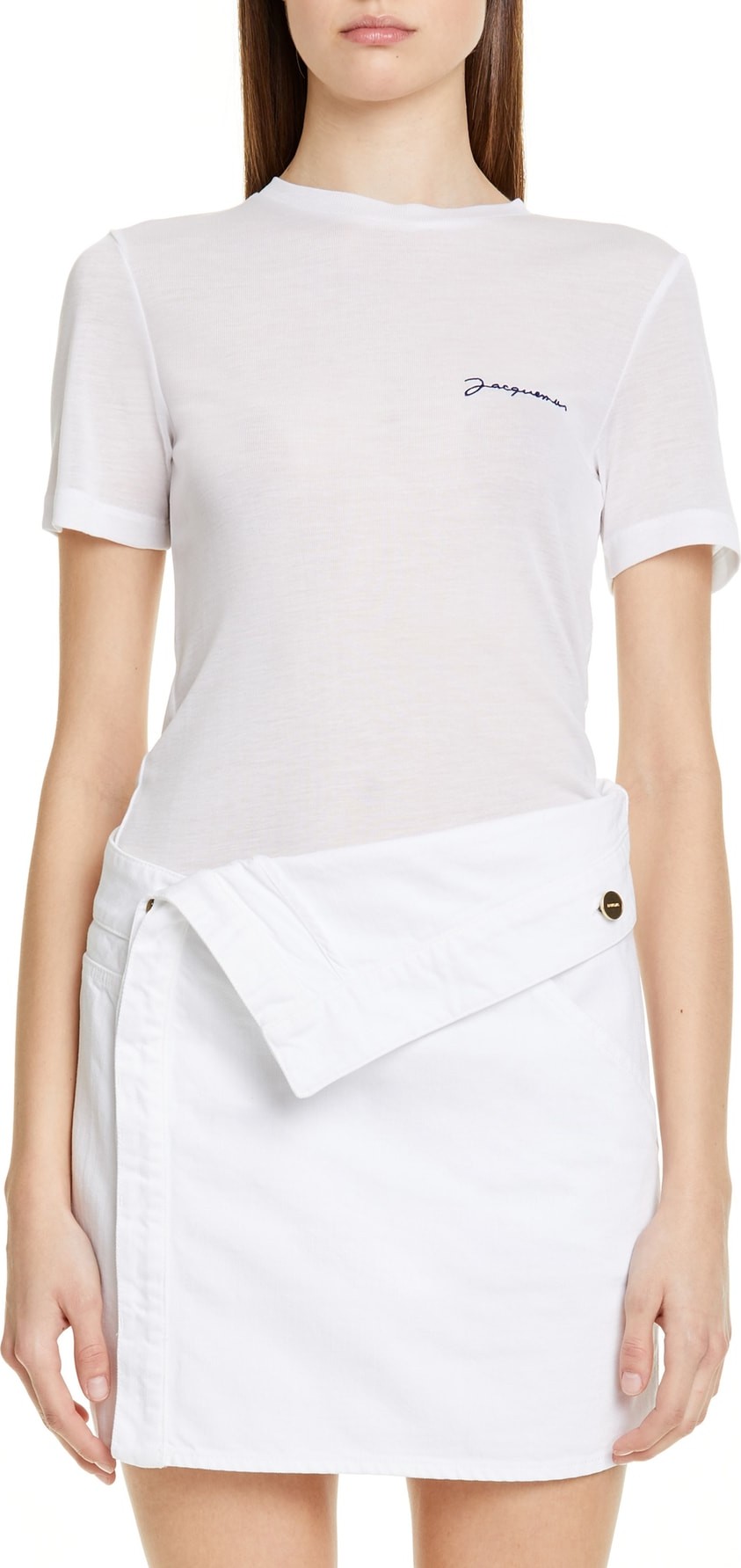 Jacquemus Le T-Shirt Embroidered Logo Tee