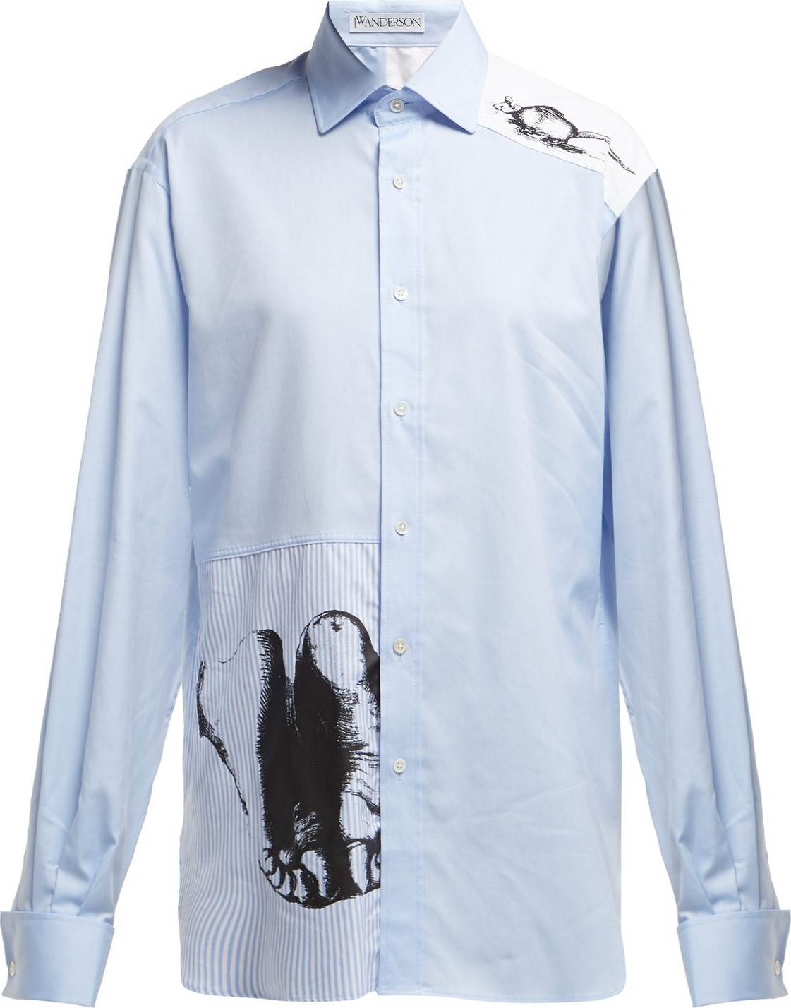 J.W.Anderson X Albrecht Dürer feet and mouse print shirt