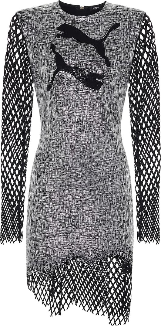 Balmain x Puma embellished minidress
