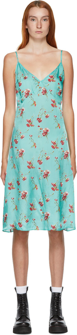 R13 - Blue Back Tie Slip Dress