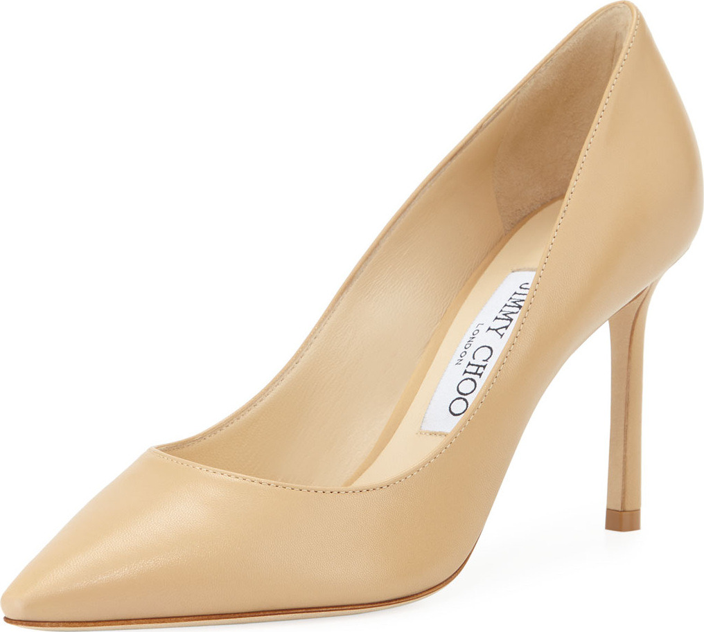 Jimmy Choo Romy 85mm Kidskin Leather Pumps