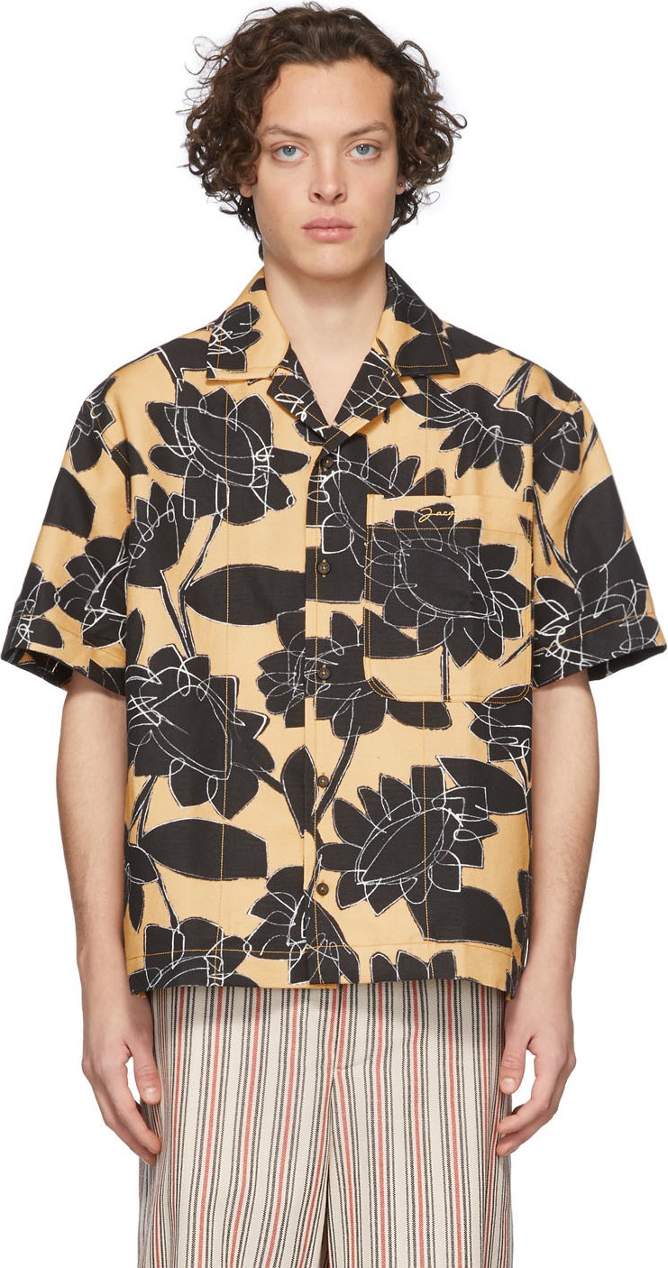 Jacquemus Yellow 'La Chemise Jean' Short Sleeve Shirt