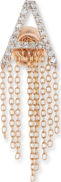Kismet by Milka 14k Diamond Letter Tassel Drop Single Earring