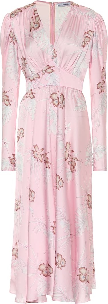 Paco Rabanne Embellished floral satin dress