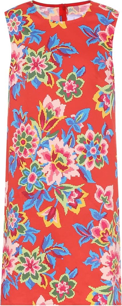 Carolina Herrera Floral stretch-cotton shift dress