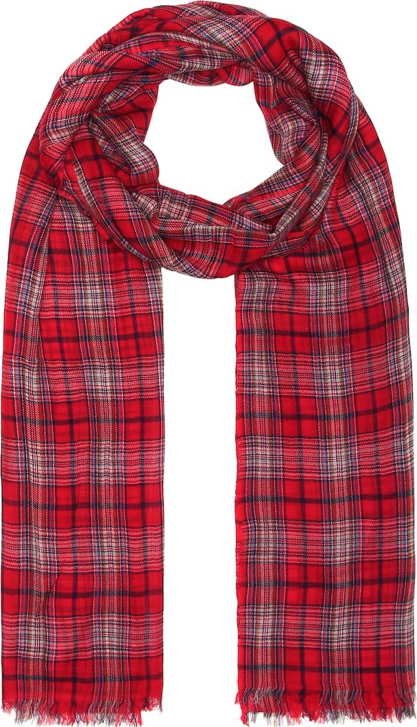Isabel Marant Woody plaid wool scarf