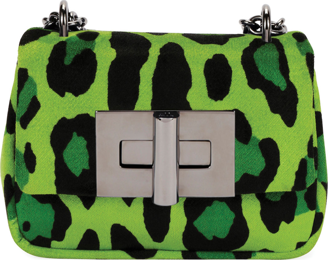 TOM FORD Natalia Small Leopard-Print Soft Velvet Shoulder Bag