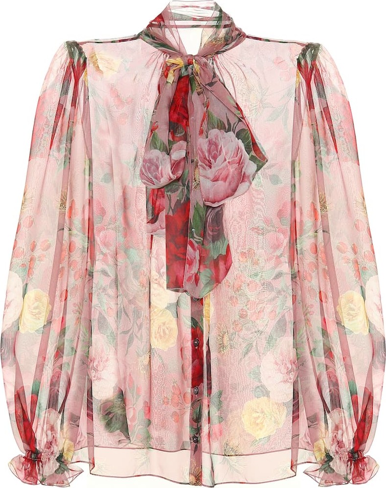 Dolce & Gabbana Floral silk-chiffon blouse