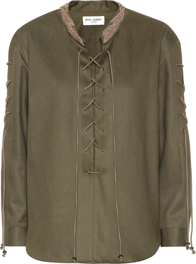 Saint Laurent Cotton-blend top