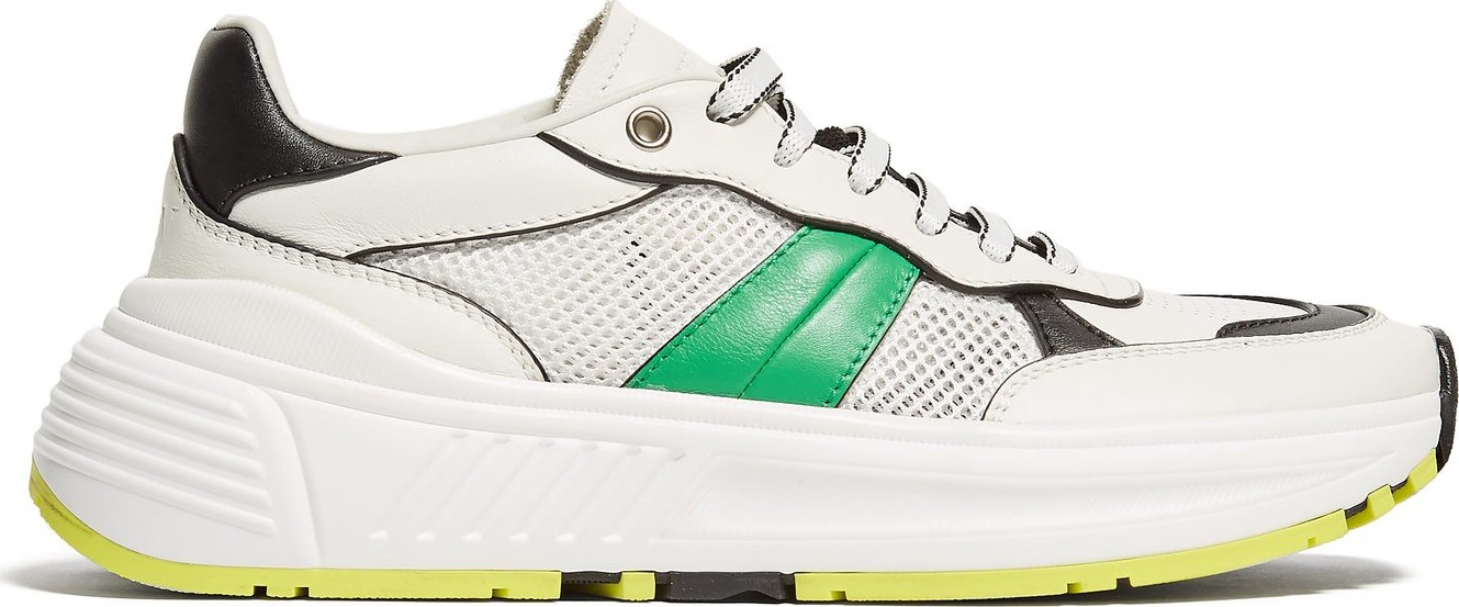 Bottega Veneta Mesh and leather low-top trainers