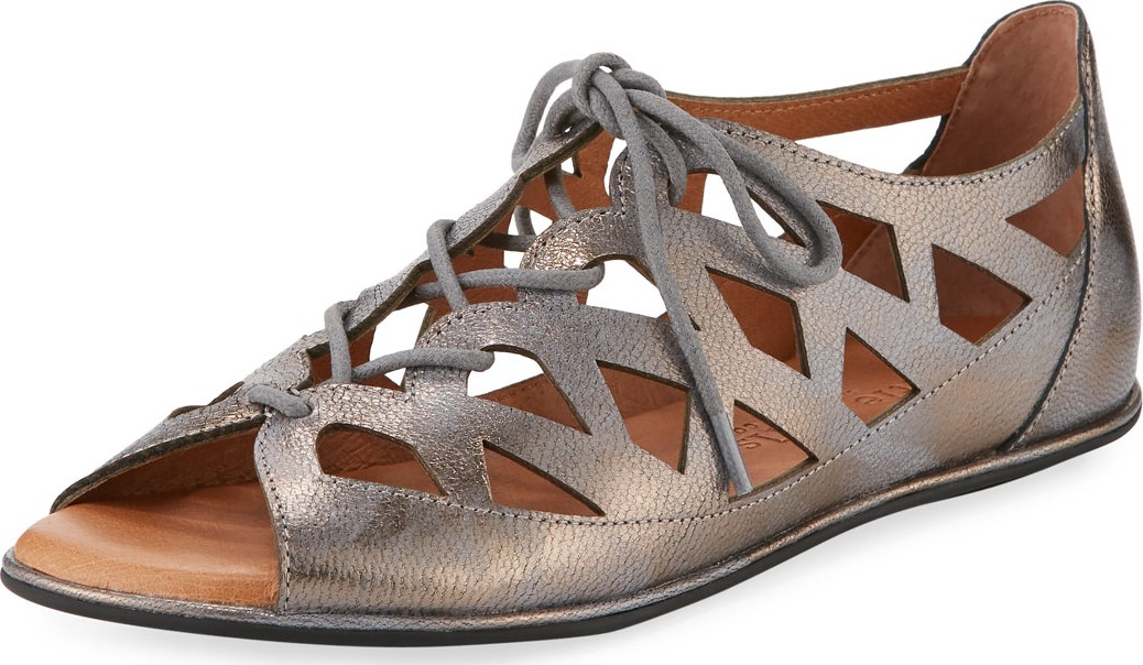 Gentle Souls Betsi Cutout Leather Walking Sandals