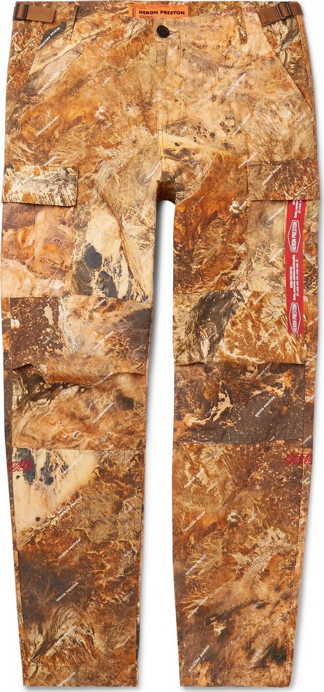 Heron Preston Printed Cotton Cargo Trousers