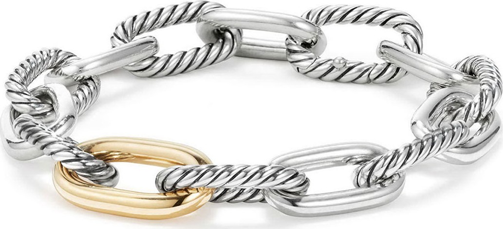 David Yurman Madison 18k Woman's Medium Chain Link Bracelet, 11mm