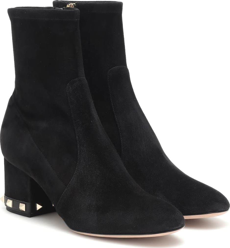 Valentino Valentino Garavani Rockstud 60 suede ankle boots