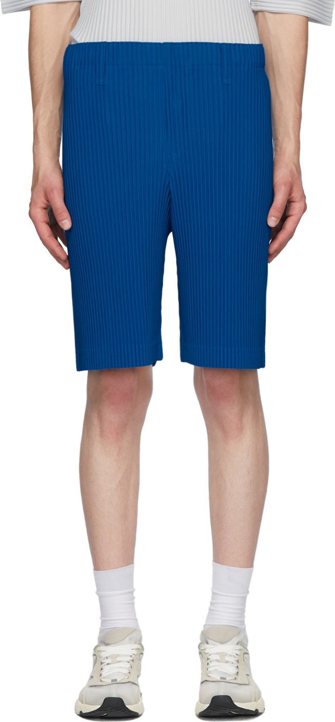 Homme Plissé Issey Miyake Blue Tailored Pleats 2 Shorts