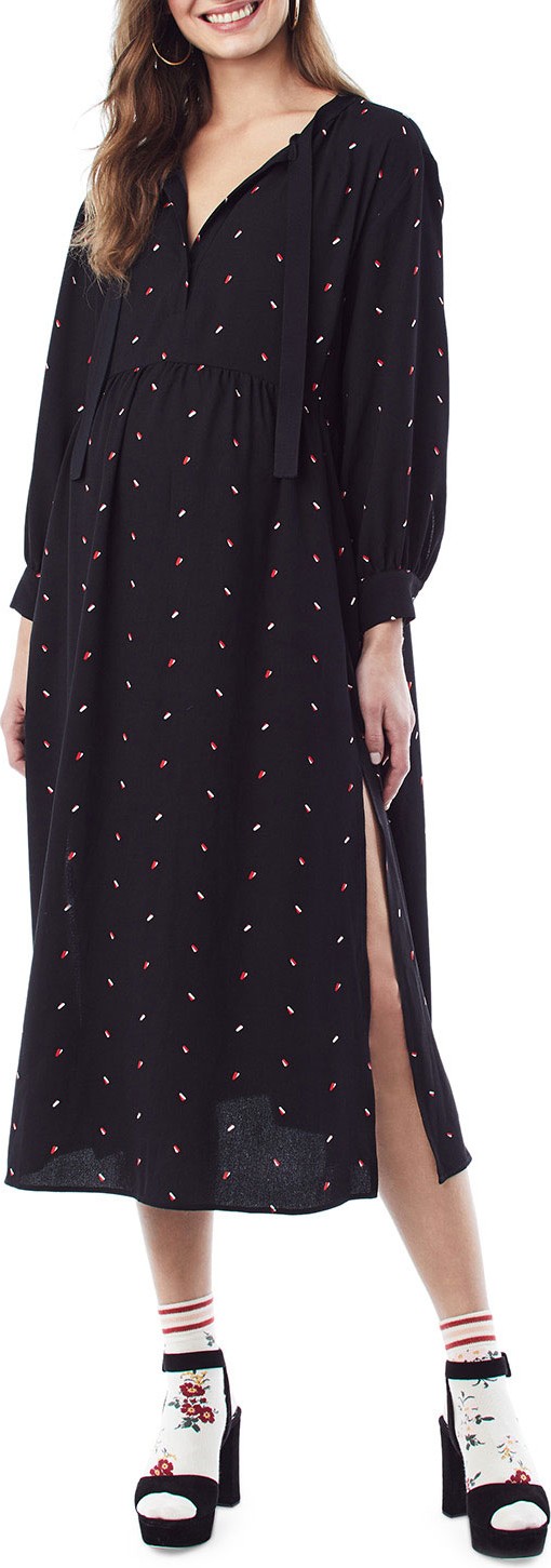 Loyal Hana Maternity Ali Arrow-Print Dress