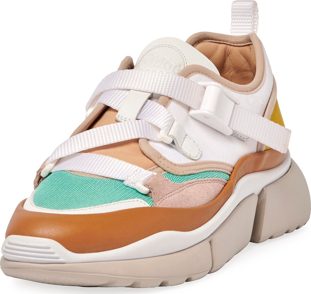 Chloe Sonnie Multicolor Buckle Sneakers