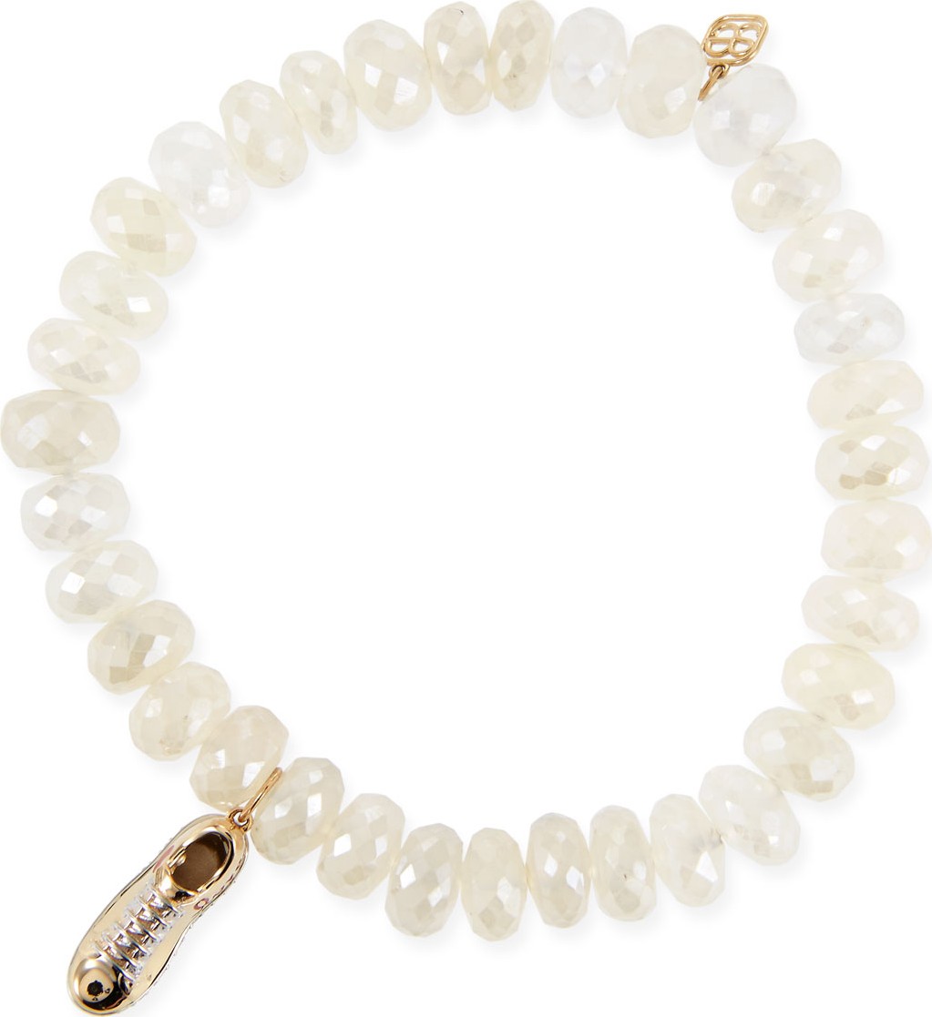 Sydney Evan 14k Diamond Sneaker & Chalcedony Bracelet