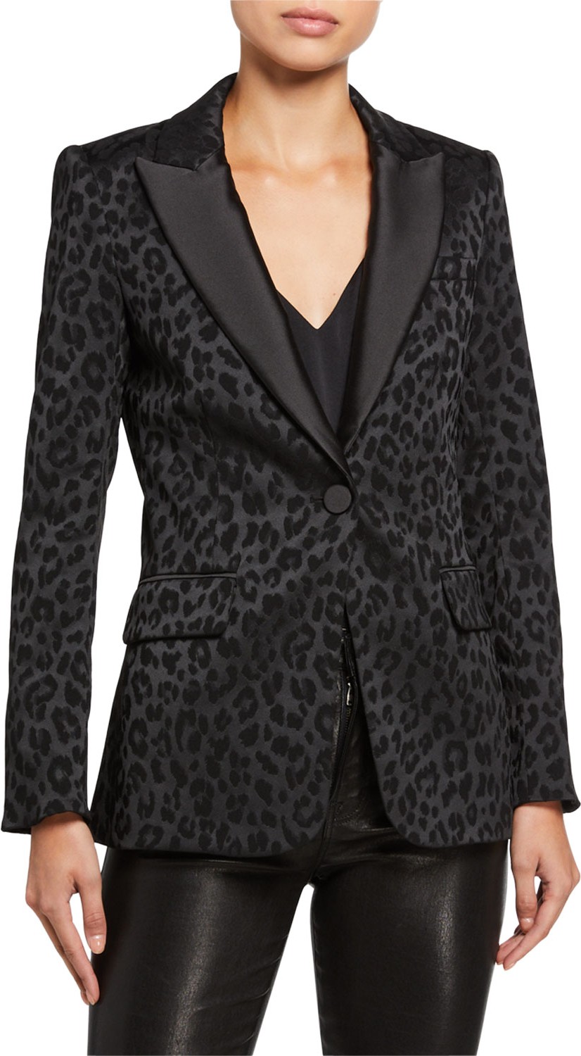 Veronica Beard Ashburn Leopard-Print Dickey Jacket