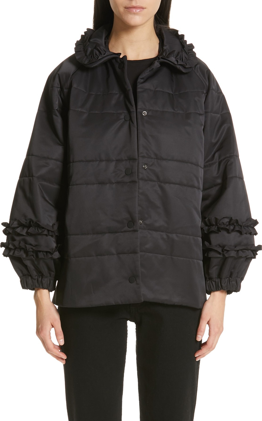 Paskal Ruffle Trim Puffer Jacket