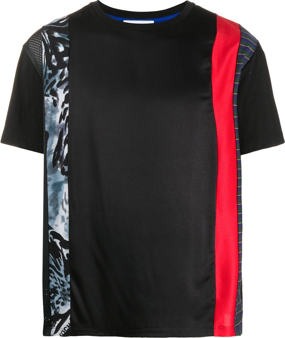 KOCHÉ - Short-sleeved contrasting stripe T-shirt