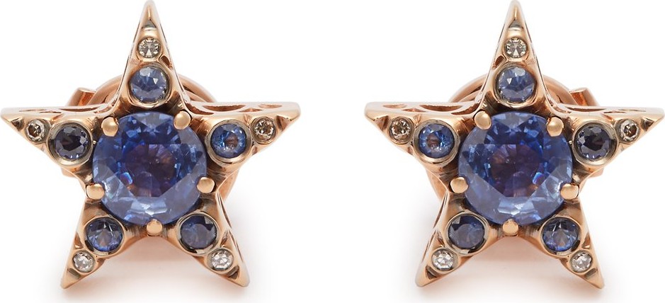 Selim Mouzannar Istanbul sapphire & diamond star earrings