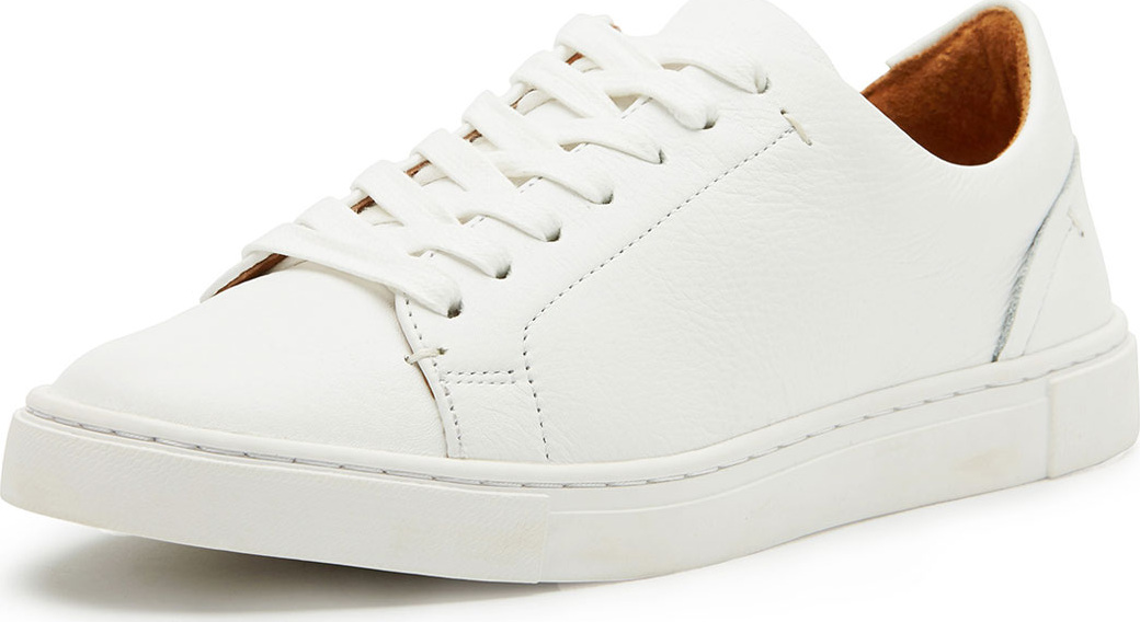 Frye Ivy Tumbled Leather Lace-Up Low-Top Sneakers