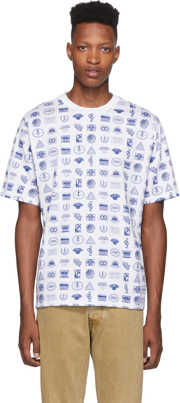 Opening Ceremony White Multi Logo T-Shirt